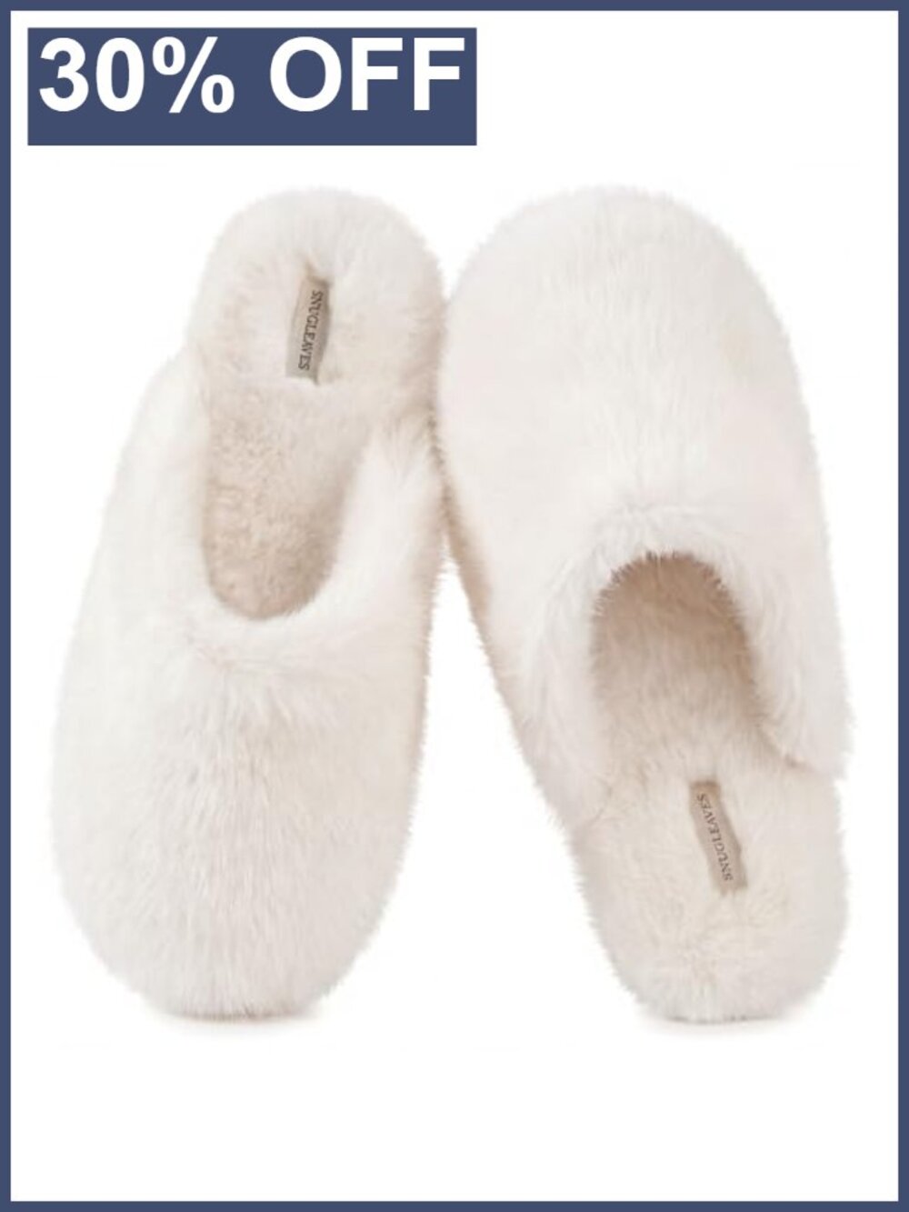 Fuzzy Memory Foam Scuff Slippers Faux Fur Non-Slip House Shoes